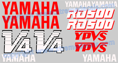 Yamaha RD500 1985 Full Decal Set A