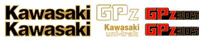 Kawasaki GPZ 305 Model Decal Set