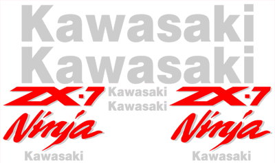 Kawasaki ZX-7R Decal Set 1989 Model