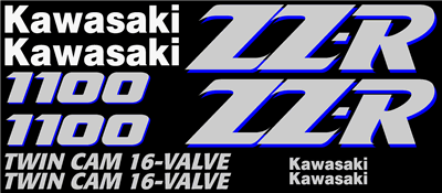 High Quality Decals Kawasaki ZZR1100