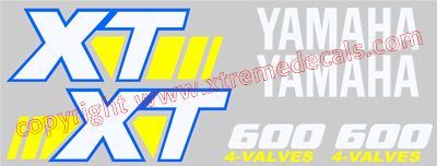 Yamaha XT600 1990 Decal Set