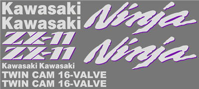 Kawasaki ZX-11 Decal Set 1992 Model