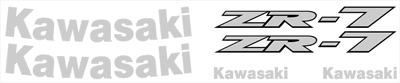 Kawasaki ZR-7 Decal Set 2000 Model