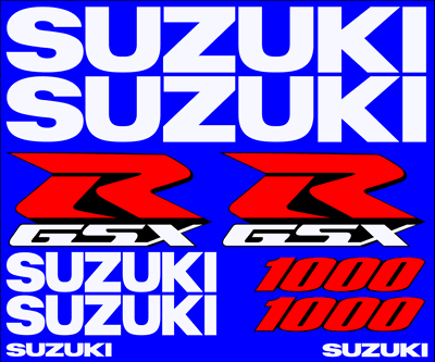 Suzuki 1000 GSXR Full Decal Set 2002 Model 