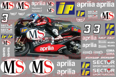 Aprilia RSV250 Race Decal Set