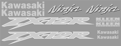 Kawasaki ZX-12R Ninja Decal Set 2002 Model