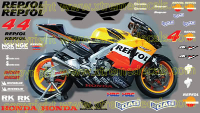 Honda Race Decal Set 2004 Repsol Kit