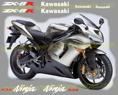 Kawasaki ZX-6R 636 2005 Decal Set All colours