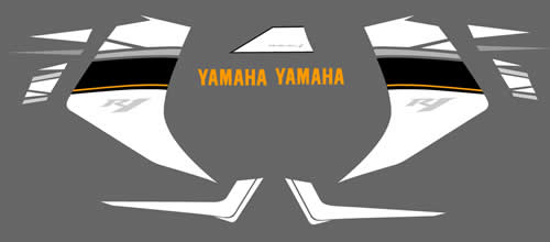 Yamaha R1 2008 Decal set Blue bike