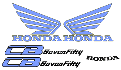 Honda CB 750 Decal set for the 2000 Model