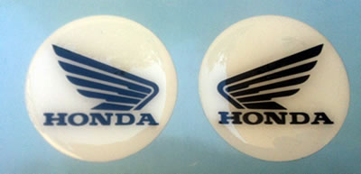 Honda Wing domed tank badges