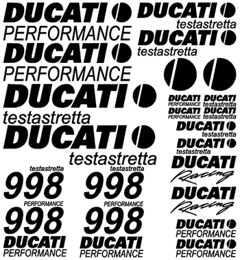 998 Ducati testastretta 24 Decal Set