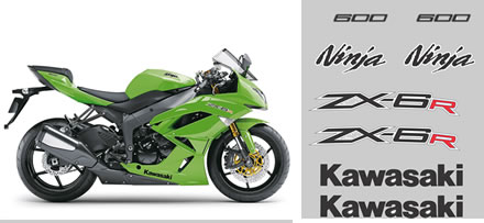 Kawasaki ZX6R 2013 Decal set