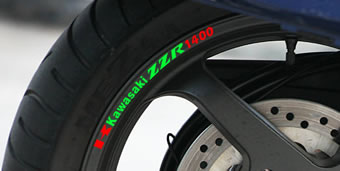 Kawasaki ZZR 1400 Rim Decal set