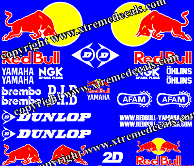 Red Bull Racing Team Decals / Stickers