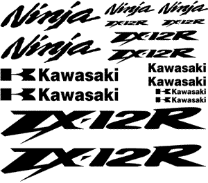 Kawasaki ZX-12R 16 Decal Set