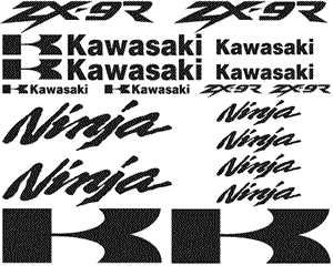 Kawasaki ZX-9R Ninja 18 Decal Set    